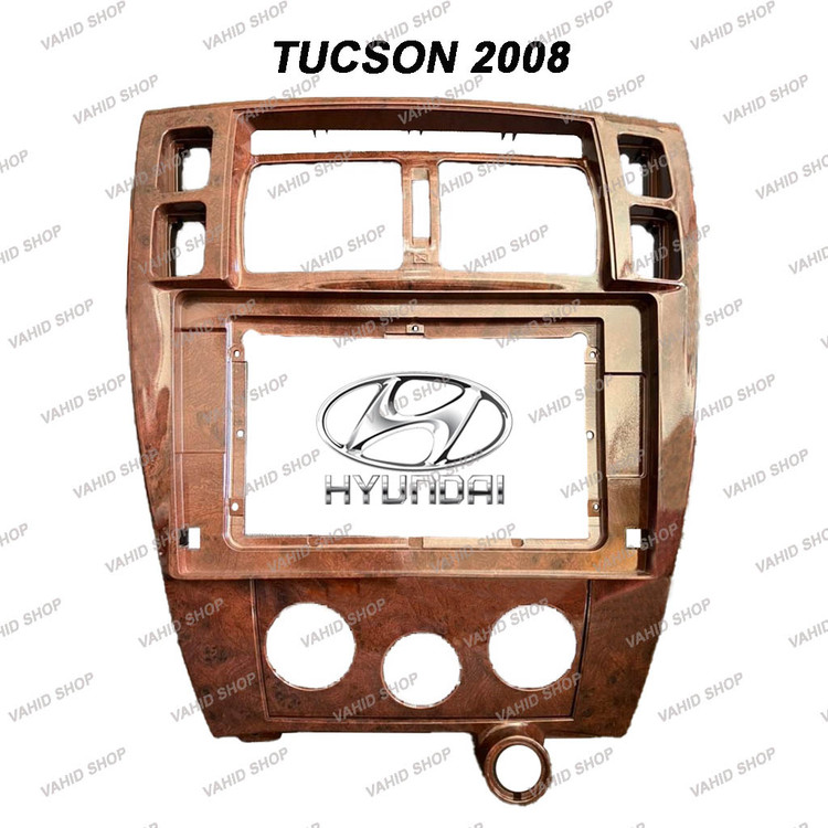فریم مانیتور اندروید هیوندای توسان 2008 طرح چوب همراه با تبدیل فرم